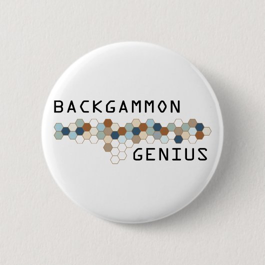 Backgammon Genius Ronde Button 5,7 Cm (Voorkant)