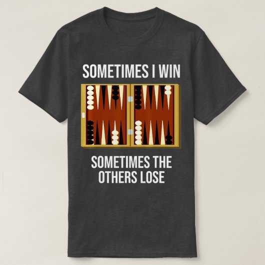 Backgammon-gezegde met backgammon-spel voor backga t-shirt (Design voorkant)