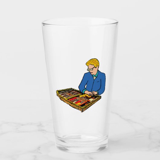 Backgammon Glas (Voorkant)