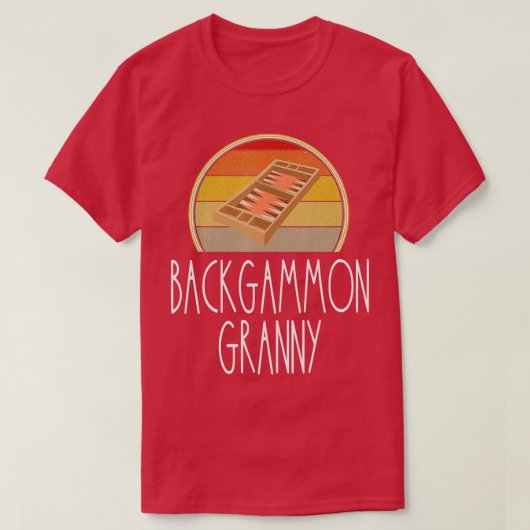 Backgammon Granny Grandma Boardgame Board Game Lov T-shirt (Design voorkant)