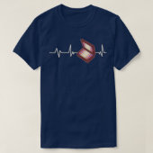 Backgammon Heartbeat Backgammon Gift Backgammon T-shirt (Design voorkant)