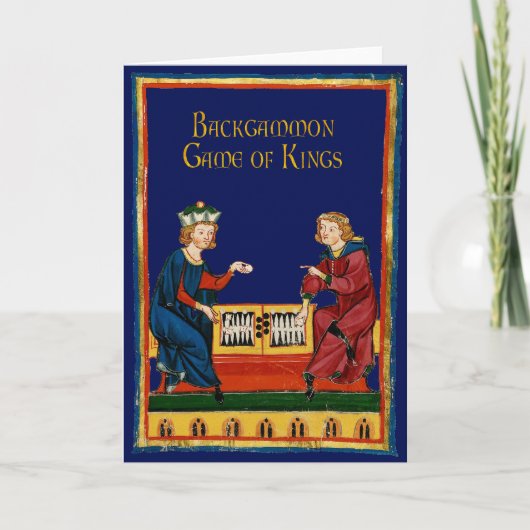 Backgammon: het spel der koningen feestdagen kaart (Voorkant)