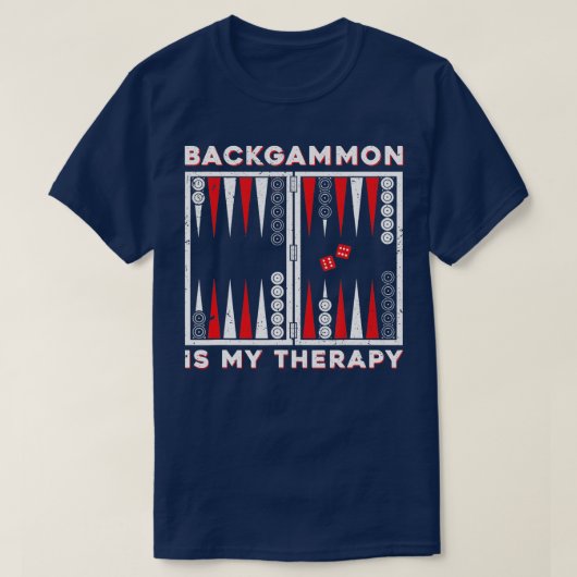 Backgammon is my therapy backgammon player  t-shirt (Design voorkant)