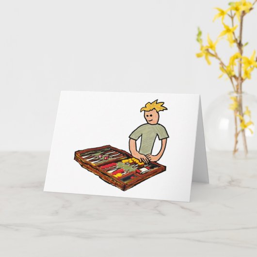 Backgammon Kaart (Gele Bloem)