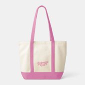 Backgammon Koningin Roze Schrift Tote Bag (Achterkant)