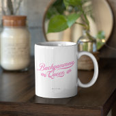 Backgammon Koningin Roze Script Koffiemok