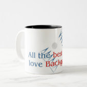 Backgammon Lover's mok met twee toonhoogten (Voorkant links)