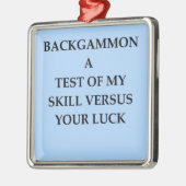 backgammon metalen ornament (Links)