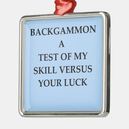 backgammon metalen ornament (Links)