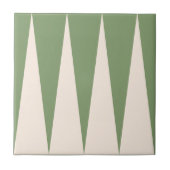 Backgammon Pattern Olive Green Tegel Tegeltje (Voorkant)