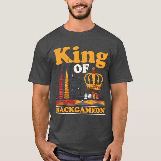 Backgammon Player Strategy Board Game Dice Game fu T-shirt (Voorkant)