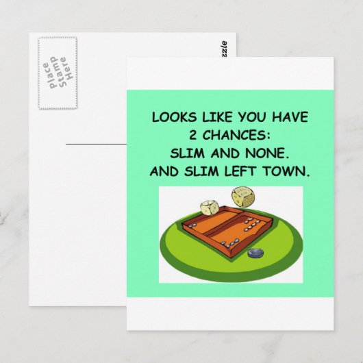 backgammon.png briefkaart (Voorkant / Achterkant)
