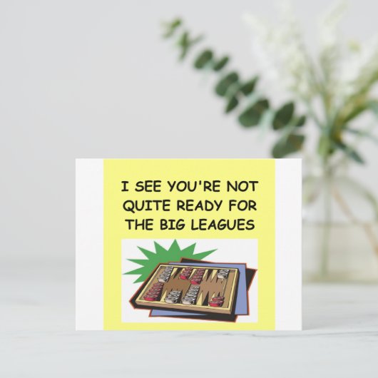 BACKGAMMON.png Briefkaart (Staand voorkant)