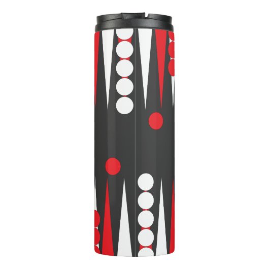 Backgammon Raad en Checkers Ontwerp Thermosbeker (Achterkant)