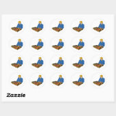 Backgammon Ronde Sticker (Vel)