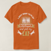 Backgammon Shirt Funny Cat Lover Backgammon Player (Design voorkant)