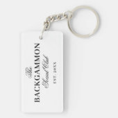 Backgammon Social Club Wit Sleutelhanger (achterkant)