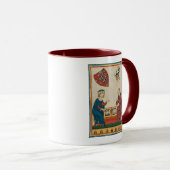 Backgammon spel, 14e eeuwse middeleeuwse kunst mok (Voorkant rechts)