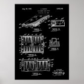 Backgammon spel 1935 Patent Poster (Voorkant)