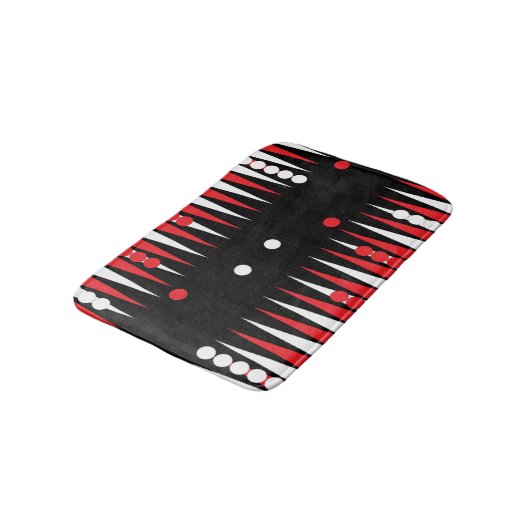 Backgammon Speler Leuk Bordspel Afdrukken Badmat (Gekanteld)