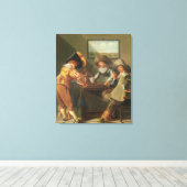 Backgammon Spelers, 17e eeuw Canvas Afdruk (Insitu (Houten vloer))