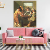 Backgammon Spelers, 17e eeuw Canvas Afdruk (Insitu (Woonkamer))