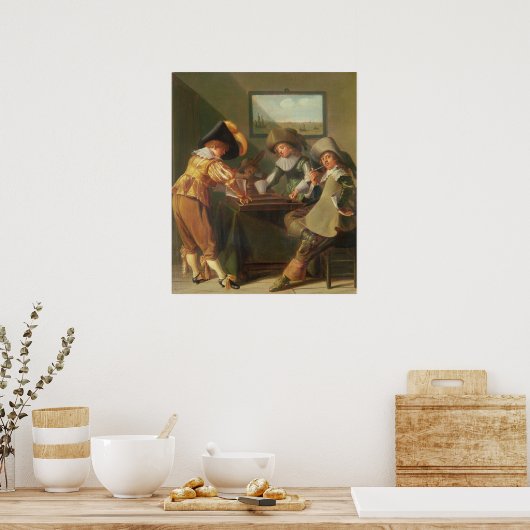 Backgammon Spelers, 17e eeuw Poster (Keuken)