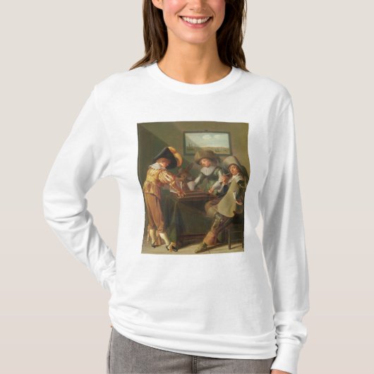 Backgammon Spelers, 17e eeuw T-shirt (Voorkant)