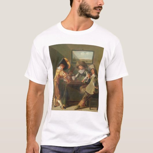 Backgammon Spelers, 17e eeuw T-shirt (Voorkant)