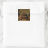 Backgammon Spelers, c.1640-45 Vierkante Sticker (Tas)