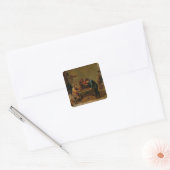 Backgammon Spelers, c.1640-45 Vierkante Sticker (Envelop)