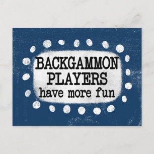 Backgammon spelers hebben meer plezier in het Brie Briefkaart
