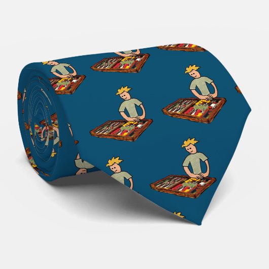 Backgammon Stropdas (Opgerold)