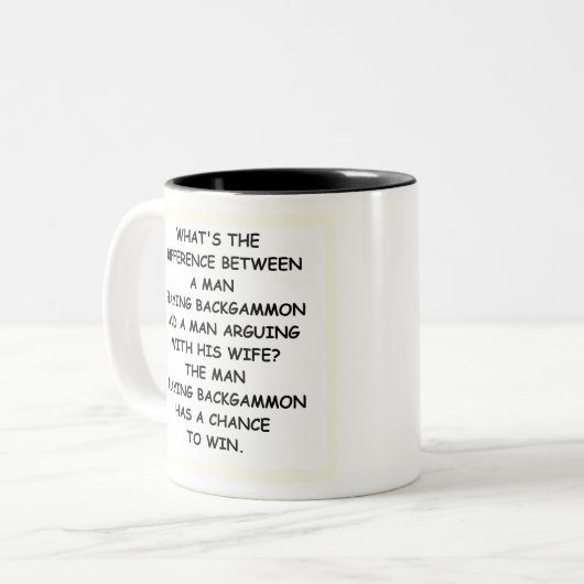 BACKGAMMON TWEEKLEURIGE KOFFIEMOK (Voorkant links)