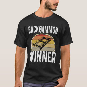Backgammon Winnaar Dobbelspel Speler Winnende Geze T-shirt