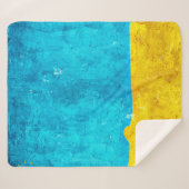 Background blue yellow art sherpa deken (Voorkant (horizontaal))