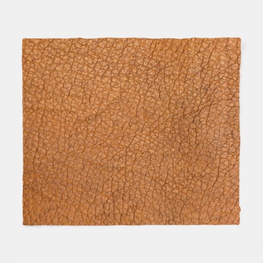 Background leather brown close up fleece deken (Voorkant (Horizontaal))
