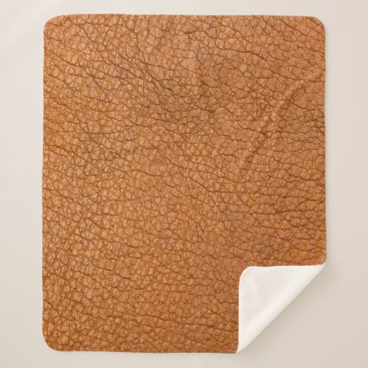 Background leather brown close up sherpa deken (Voorkant)