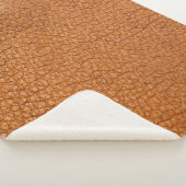 Background leather brown close up sherpa deken (3/4)
