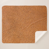Background leather brown close up sherpa deken (Voorkant (horizontaal))