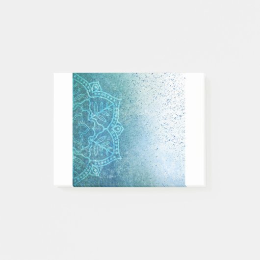 Background Mandala Grunge Pattern Text Green Post-it® Notes (Voorkant)