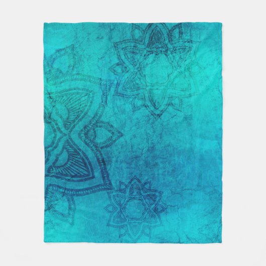 Background mandala grunge texture fleece deken (Voorkant)