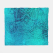 Background mandala grunge texture fleece deken (Voorkant (Horizontaal))