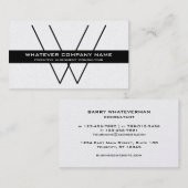 Background Monogram Company/Personal Deluxe Golden Visitekaartje (Voorkant / Achterkant)