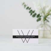 Background Monogram Company/Personal Deluxe Golden Visitekaartje (Staand voorkant)