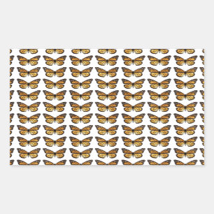 Background of Multiple Monarch butterflies Rechthoekige Sticker
