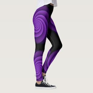 Background Power Spiral violet Leggings