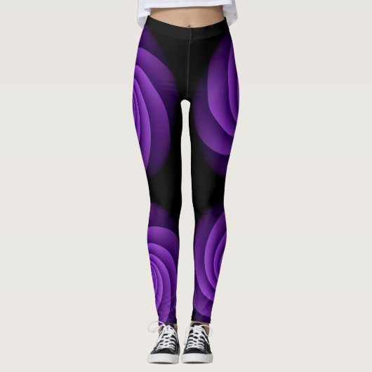 Background Power Spiral violet Leggings (Voorkant)