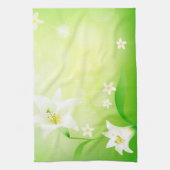 Background White Spring Lily Theedoek (Verticaal)