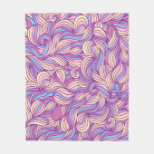 Background with abstract doodle waves  fleece deken (Voorkant)